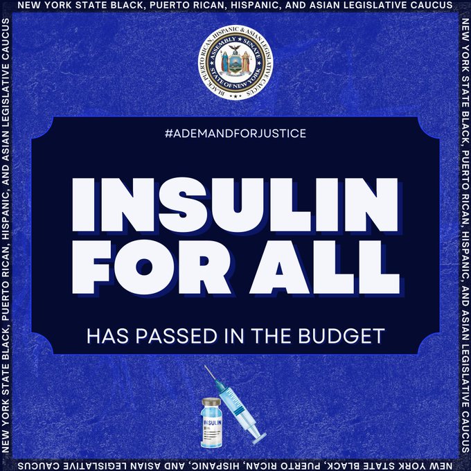 New York is the first state in America to ban co-pays for insulin. A game-changer for people living with diabetes.