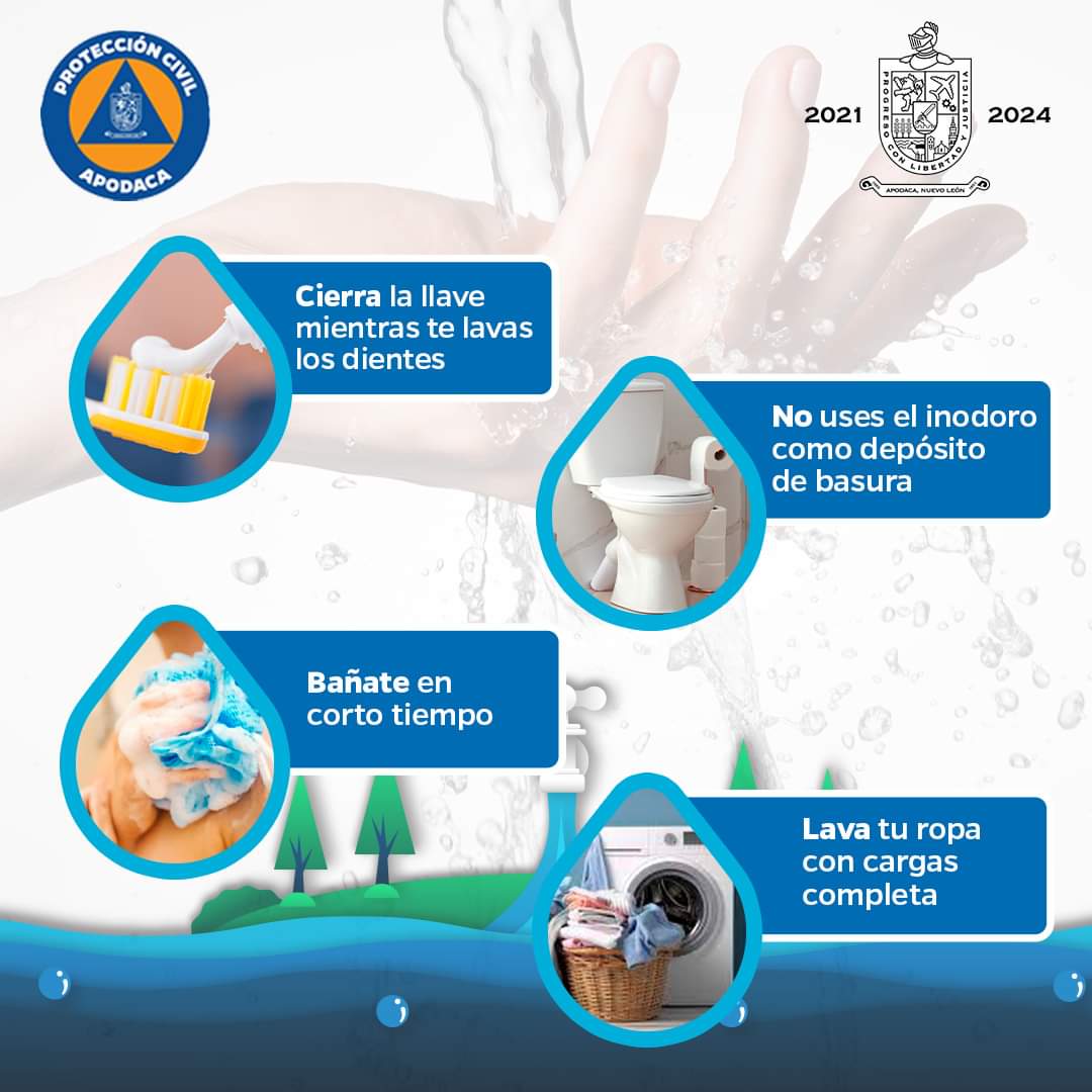 💧Recuerda que el agua NO es ilimitada y que debemos usarla de manera responsable ¡Cuidemos juntos nuestro recurso más valioso y aseguremos un futuro sostenible para todas y todos! 🚰

#Apodaca #AguaParaTodos #Cuídala #ConsumoResponsable #BuenUsoDelAgua