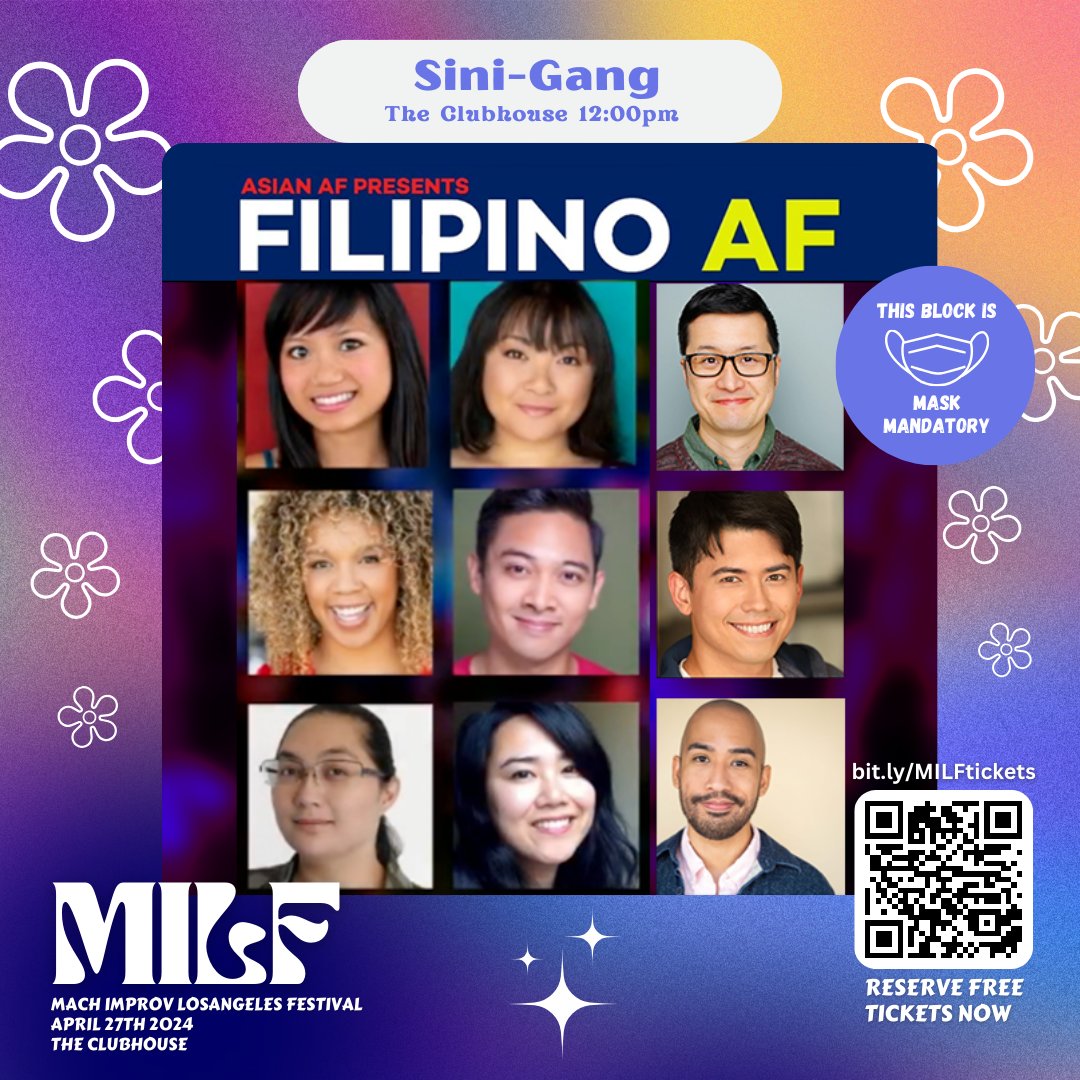Performing with @FilipinoAFshow's Sini-gang this Sat 4/27 @ noon at the Clubhouse as part of MILFest!! Roll through!!