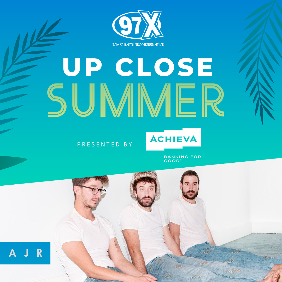 ☀ It's an @AchievaCU UP CLOSE summer! ☀ We'll be getting you up close with your fav artists all summer, and it starts with @AJRBrothers! Score tix to their show PLUS access to Ryan's masterclass at our drop this Friday! Get all that info now!! -> 97xonline.com/fp/achieva-up-…