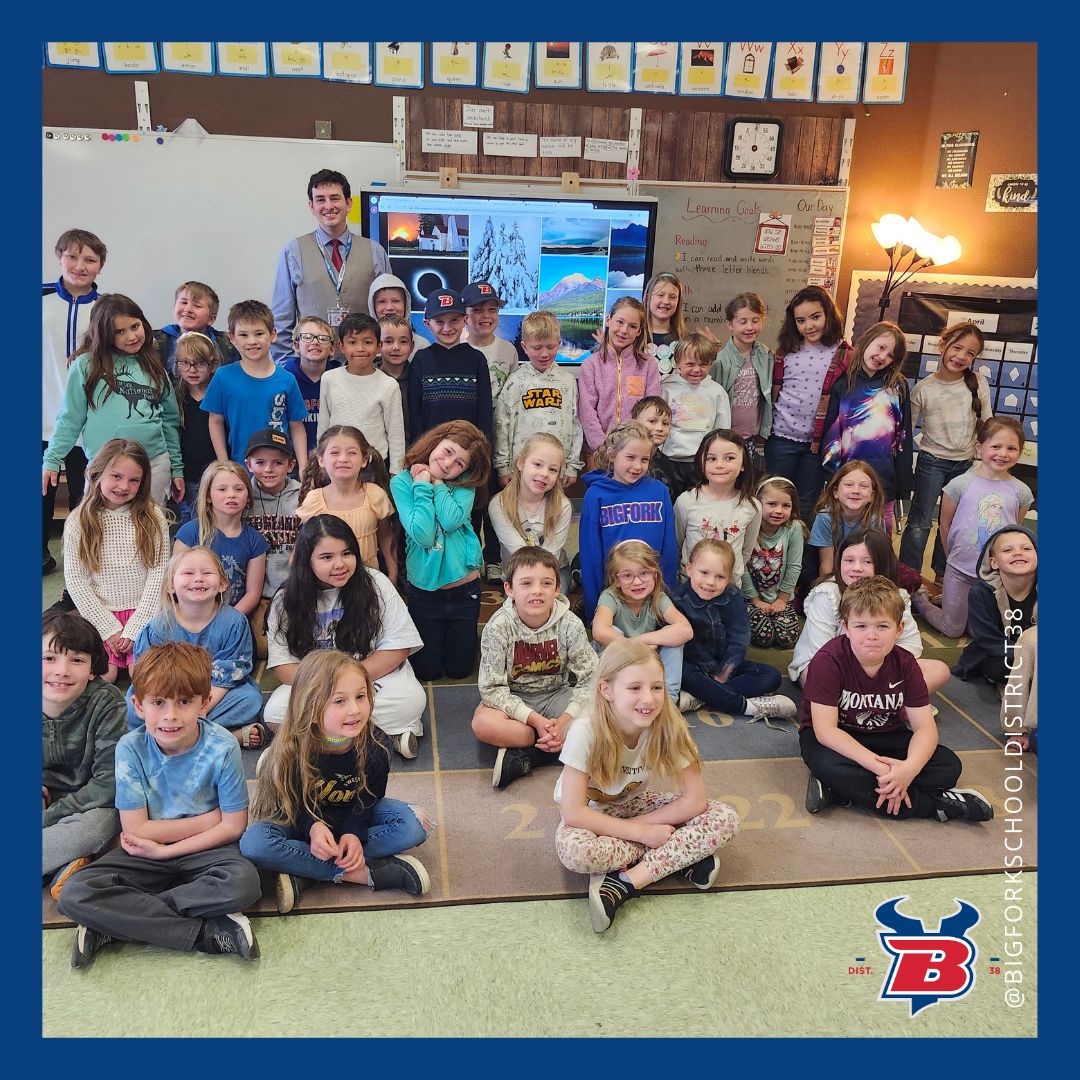 bigforkschools's tweet photo. Today, our 1st and 2nd graders had a visit from meteorologist Mitchel Coombs, from NBC Montana! He came to talk to us about the water cycle and cloud patterns as part of our Earth Day celebration! https://t.co/c9hsihvjWZ
