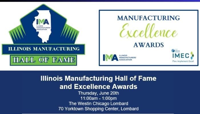 We were excited to announce last week the creation of a new Manufacturing Hall of Fame in Illinois and in partnership w/ @@IMECillinois, the Manufacturing Excellence Awards (nominations accepted through May 20, 2024). Learn more: ow.ly/jKrA50RjnO2
