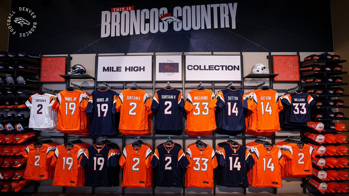 🤩🤩🤩 See you tonight from 6-8pm MT at the Broncos Team Store at @EmpowerField for our official uniform celebration & other surprises!