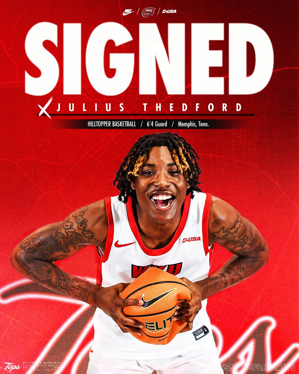 𝙒𝙚𝙡𝙘𝙤𝙢𝙚 𝙩𝙤 𝙏𝙝𝙚 𝙃𝙞𝙡𝙡 🔥💯 Hilltopper Basketball has announced the signing of Memphis native Julius Thedford 🔗 goto.ps/3Jxpr8c #GoTops