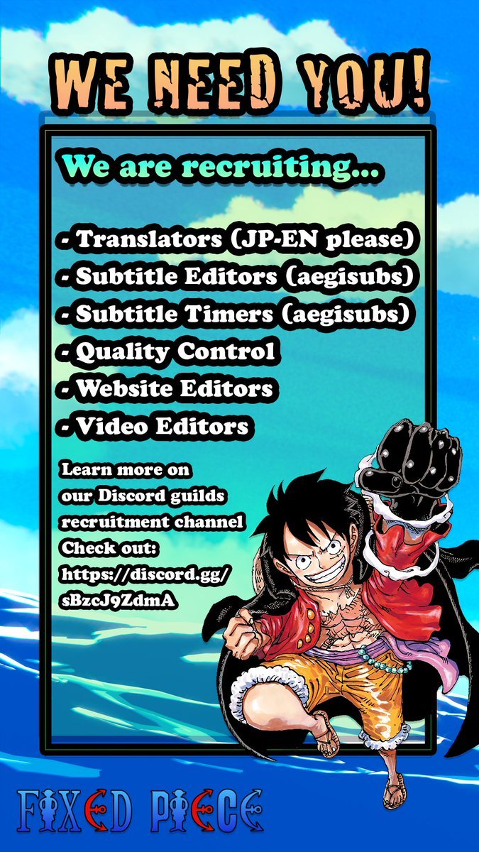 fixed_piece's tweet image. Calling all #ONEPIECE and anime fans! We need your help to create our edit!

Fixed piece is a edit of the original one piece that removes padding whilst keeping the good filler.