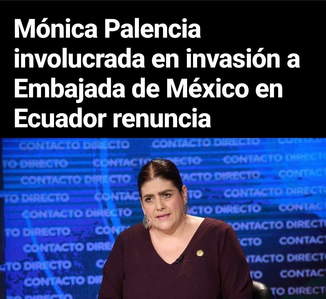 El presidente ecuatoriano, ídolo de los panistas, @DanielNoboaOk aceptó la 'renuncia' de Mónica Palencia al cargo de ministra de Gobierno. Siguen pagando los platos rotos.