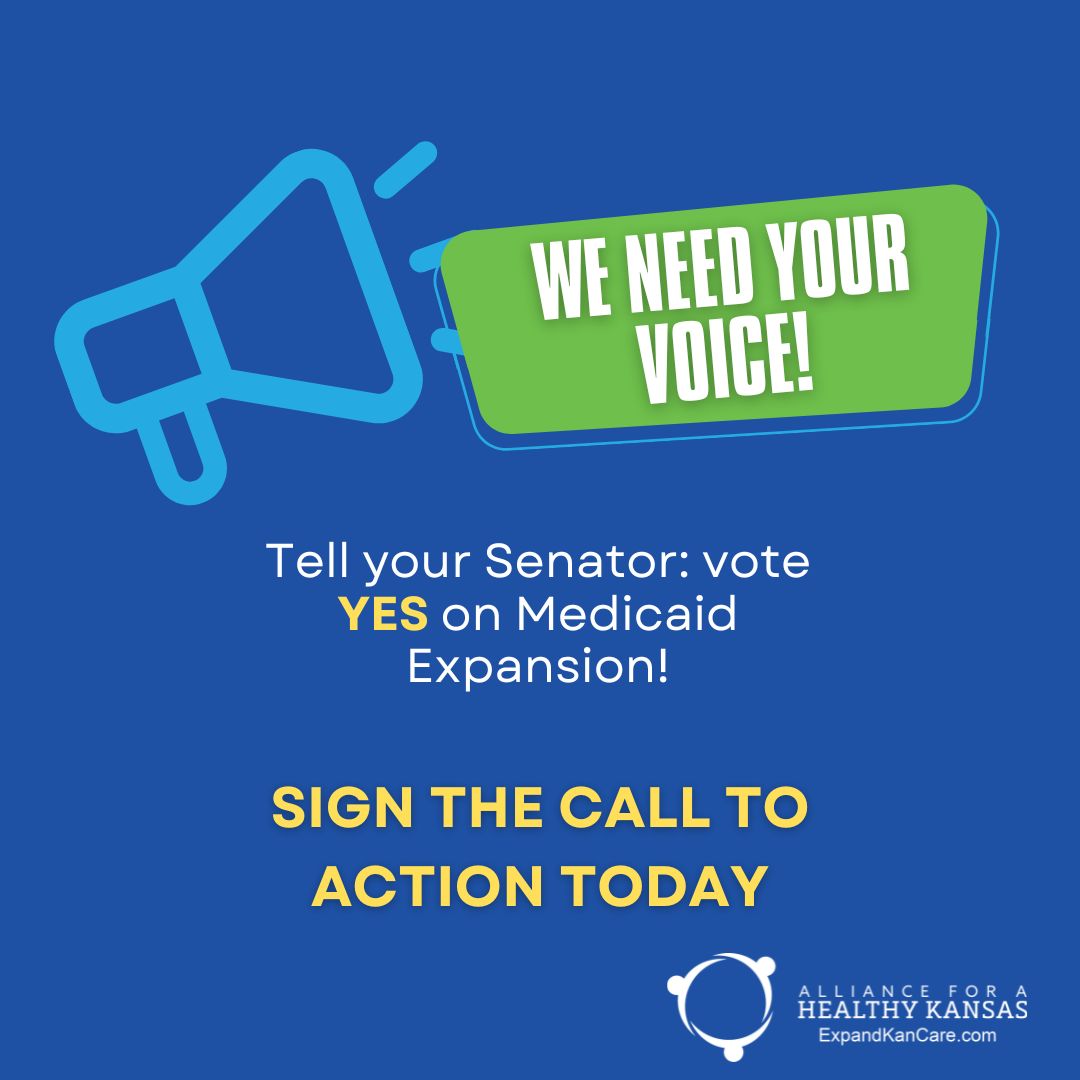 HAPPENING THIS WEEK in #ksleg - a vote on Medicaid expansion. We need your help! Tell your Senator to vote YES to Medicaid expansion on Friday when they return➡️tinyurl.com/ykjzn7b6 #ExpandKanCare #kansas #MedicaidExpansion #ExpandMedicaid