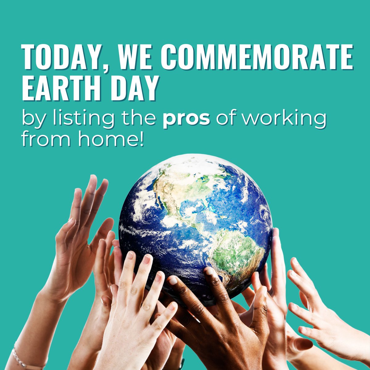 🌎🏡 It's Earth day! We're going to share an incredible fact with you: Did you know that working from home can have a positive impact on the environment? Check out this carousel to learn more! #EarthDay #WorkFromHome #EnvironmentallyFriendly 🌿🌍