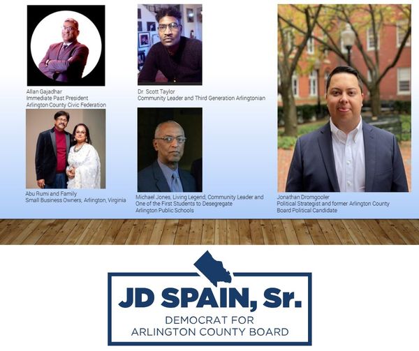 🚨Endorsement Alert: Jonathan Dromgoole, Dr. Scott Tayor, Allan Gajadhar, Rumi Abu, and Michael Jones Endorse JD Spain Sr. as their #1 Choice - *|mailchi.mp/jdforarlington…|* We are excited to announce that Julius D. 'JD' Spain, Sr. has received glowing endorsements from community