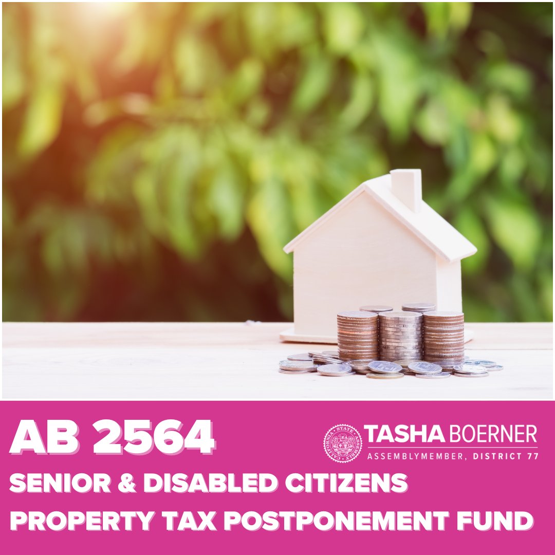 I am happy to announce that #AB2564, also known as the Property Tax Postponement Fund, received unanimous bipartisan support from committee members in the Assembly Committee on Revenue & Taxation! Thank you to my colleagues for your support!