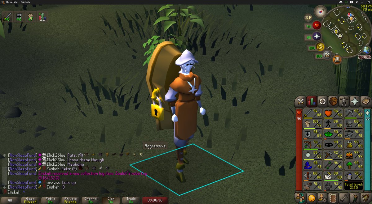 Zyskah's tweet image. Zealot completed ✅️ 618 keys for this 
#collectionlog #osrs #hcim