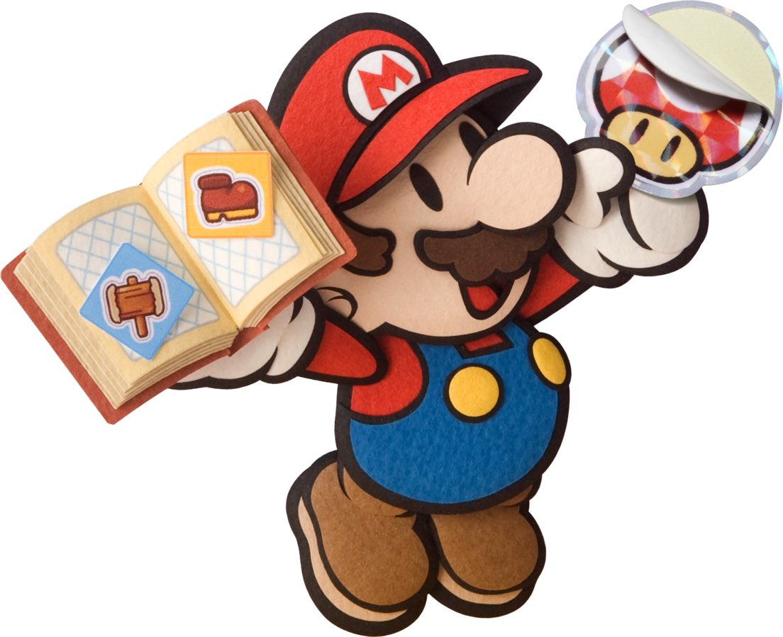 Mario holding the sticker book. - Paper Mario: Sticker Star