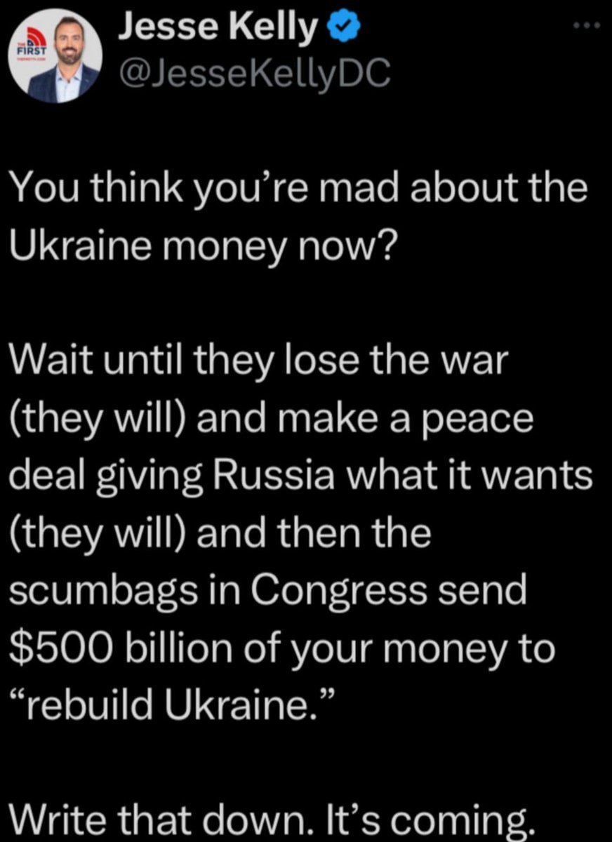 I’m livid our tax dollars are going to Ukraine . It’s a joke, as we can’t secure our own southern border.