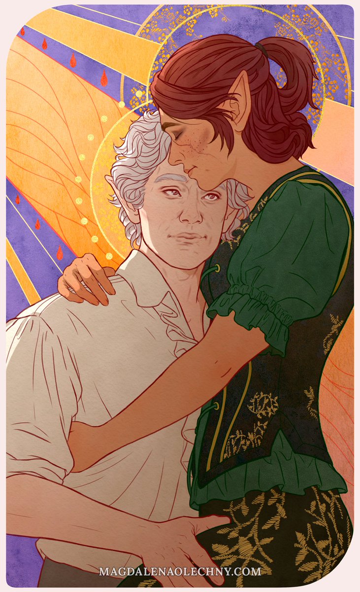molechny's tweet image. One of the YCH commissions I had the pleasure to work on lately 💚
Astarion x Tav from Baldur's Gate 3