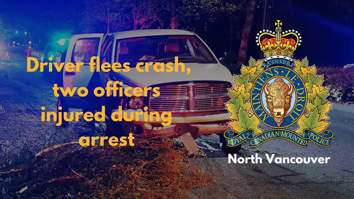 #NorthVan RCMP are seeking dash cam and CCTV to advance their investigation of a reported hit and run and alleged subsequent assault on two officers. The officers suffered serious, non-life-threatening injuries, and are now recovering. Link to release: bit.ly/4b83uZs