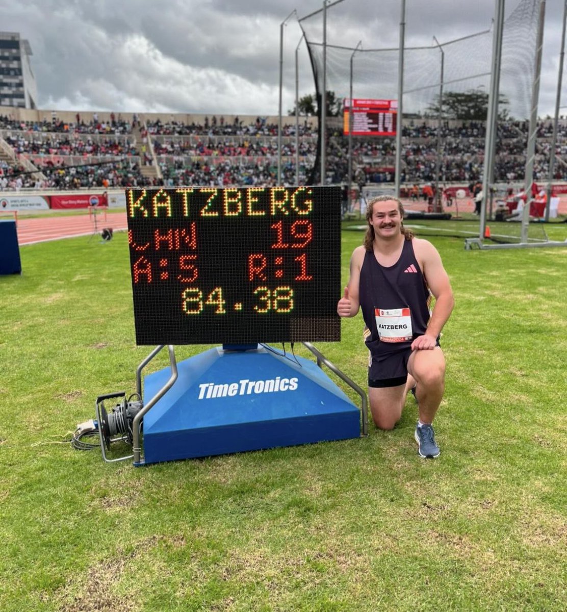 Ethan Katzberg produces the farthest hammer throw in the world in over 15 years 💥🇨🇦 Katzberg unleashed a heave of 84.38m, setting a new Canadian record while having the best throw in the world since 2008 at the @kipkeinoclassic in Nairobi, Kenya 👑