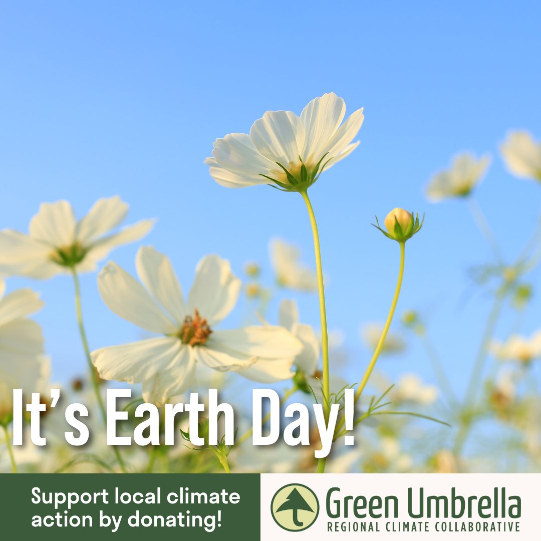 Happy Earth Day! We hope this beautiful day is a reminder of how we can work together to sustain it for future generations. You can be part of the climate action movement by supporting Green Umbrella with a gift this Earth Day at the link below! greenumbrella.org/donate/