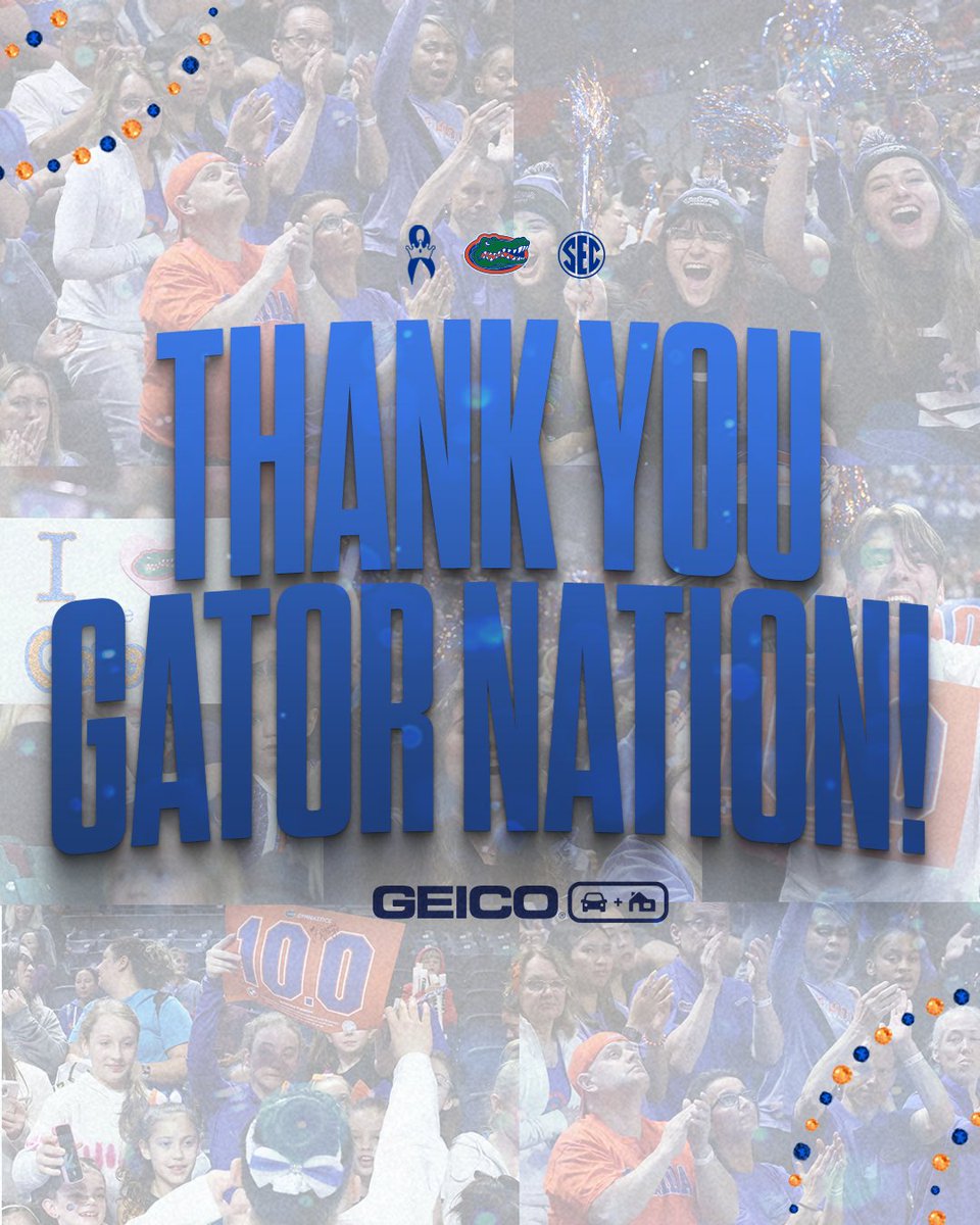 Goals achieved, memories made 🫶 Thank you Gator Nation for the Chomps, support and love throughout the entire season. We couldn’t have done it without you 🧡💙 #GoGators | @GEICO