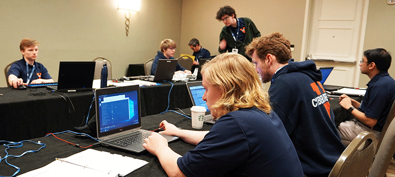 This week, we're hosting the 19th Annual National Collegiate Cyber Defense Competition! Ten teams from around the country will get together and test their skills in defending against simulated cyber-attacks. Check it out: bit.ly/44aDJVW #UTSA