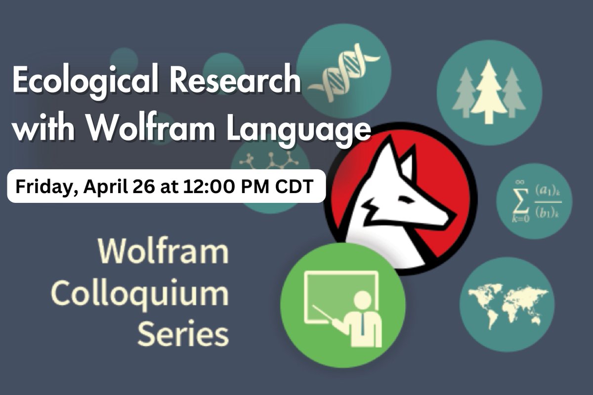 Happy #EarthDay from Wolfram! Join a panel of computational ecologists for our April 26 Ecological Research with Wolfram Language colloquium: lnkd.in/ejuWS44A