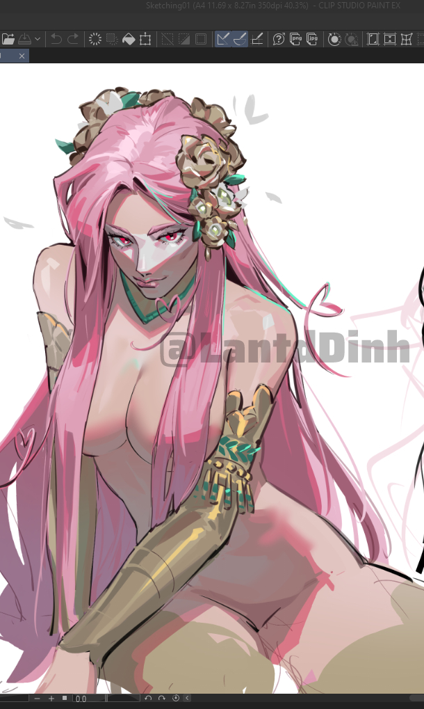 I will learn how to properly draw boobs just for Aphrodite #HadesGame #hades2