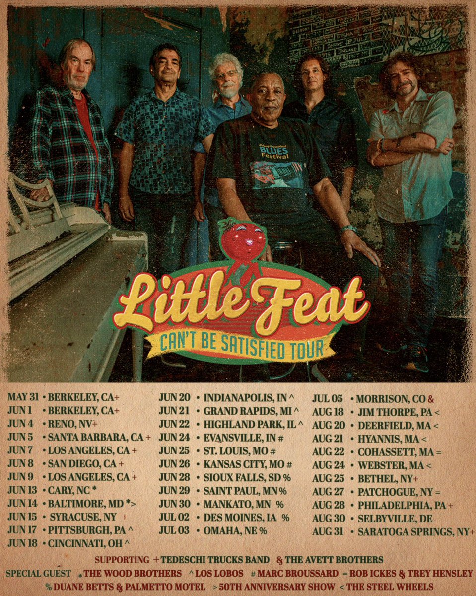 We’re a month out from Summer Tour. What show are you going to? Tickets and VIP packages available at littlefeat.net/tour