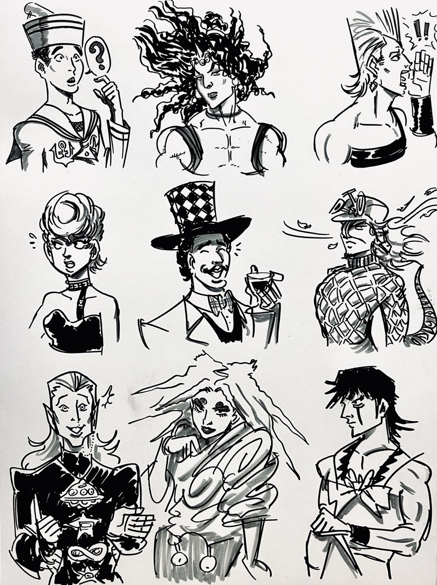 One Jojo character per part drawn (somewhat) at random