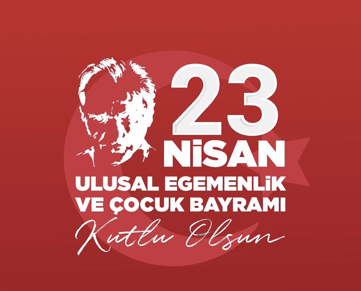 Türkiye Büyük Millet Meclisi’mizin 104. kuruluş yıl dönümü ve Gazi Mustafa Kemal Atatürk’ün tüm çocuklarımıza armağan ettiği #23Nisan Ulusal Egemenlik ve Çocuk Bayramı kutlu olsun. İçinizdeki çocuğun hep yaşaması dileğiyle...