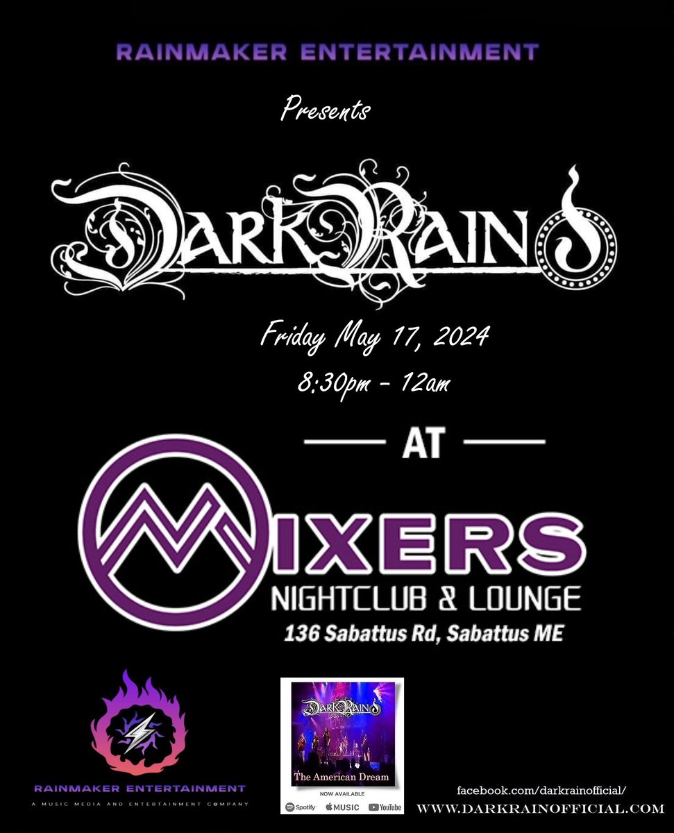 bkrshadow's tweet image. upcoming shows @darkrainmusic