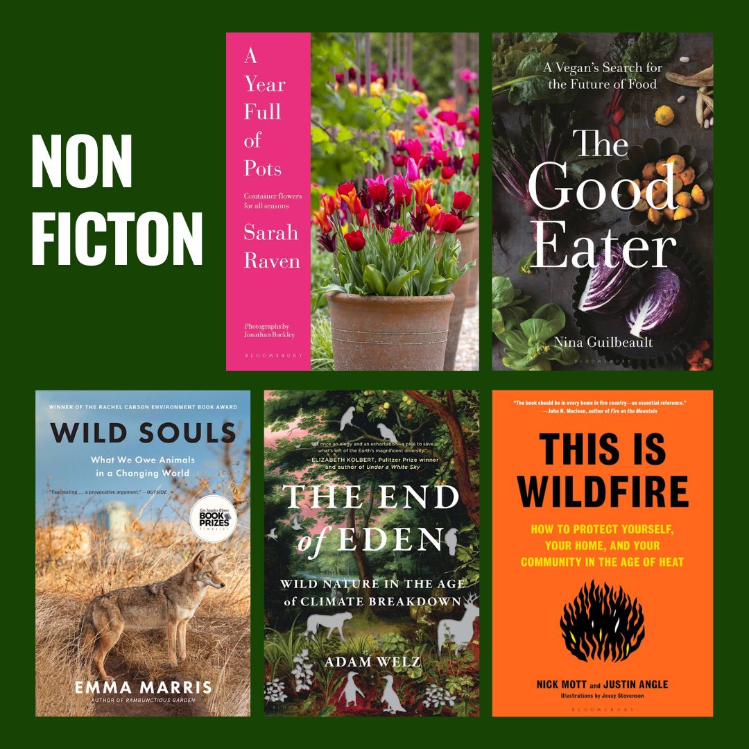 Happy Earth Day from our bookshelves to yours 🌎 📚 Check out some of these incredible, environmental reads from incredible authors, including @ninaguilbeault, @AdamWelz, @NickMott7, and @srkitchengarden!