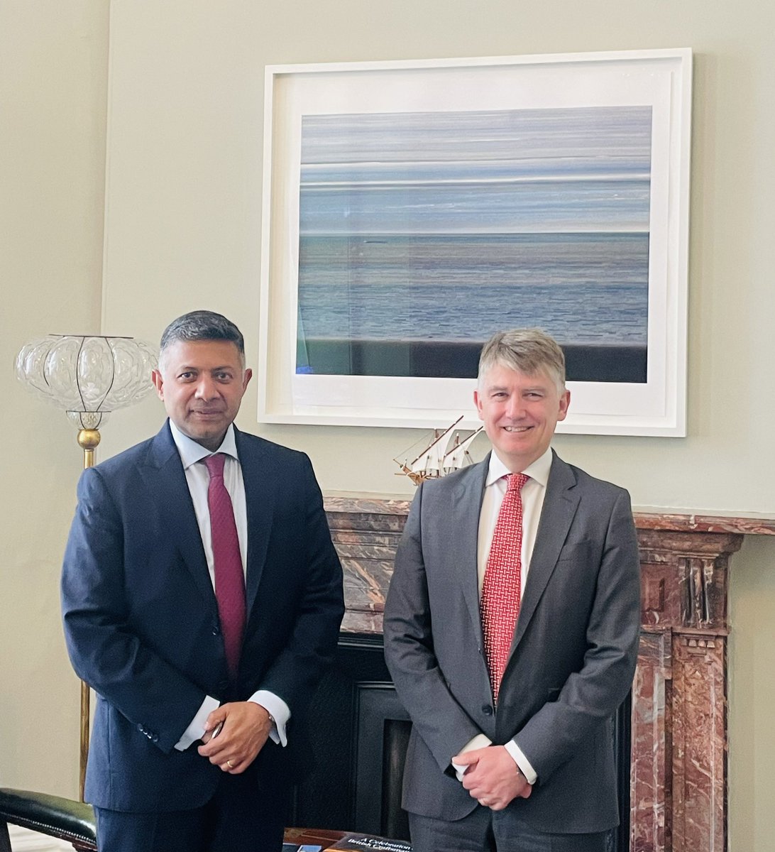 HC @VDoraiswami had a productive discussion today with Owen Jenkins, Interim DG for Indo-Pacific, Middle East & North Africa @FCDOGovUK. They assessed the current state of India-UK bilateral relations & delved into shared geopolitical concerns.@MEAIndia @sujitjoyghosh
