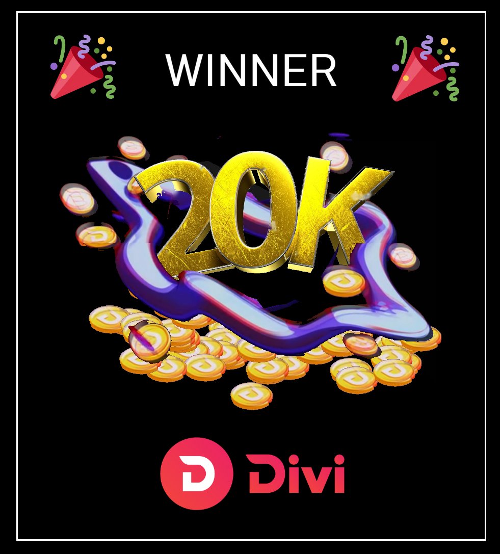 📢The winner of the first 20,000 $Divi is @JoseMor72165294 🎉Congratulations @JoseMor72165294 ! 🎉 You can find his answer here 👉twitter.com/JoseMor7216529… 🥇Divi blockchain offers the easiest way to take part in the blockchain adventure trustlessly and without delegation! 🪄…