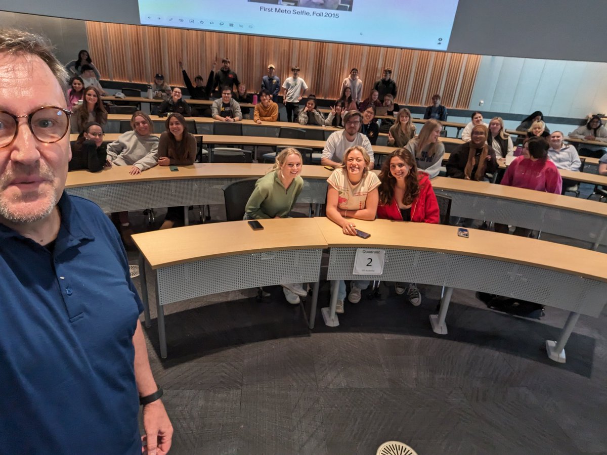 It's a cliche to say you learn from your students, but if you teach about young people's media use and sleep, it's 100% true. Last lecture with this wonderful bunch! @UMich @umichLSA @UM_CommStudies