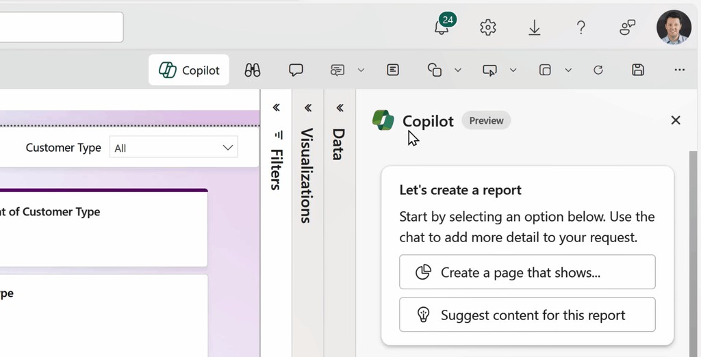 ffantaisie_fwi's tweet image. Copilot in Power BI (preview) is available worldwide: lttr.ai/ARusH

#AnalyzingData #CreatingBeautiful #AI #Copilot #AzureOpenaiService