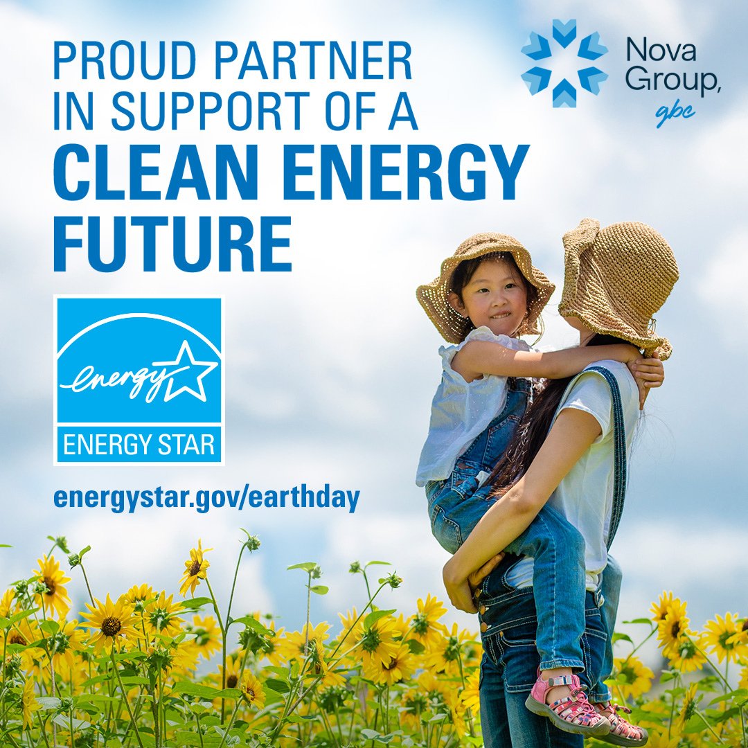 Nova Group, GBC and @ENERGYSTAR are committed to supporting a #CleanEnergyFuture and a healthy climate this #EarthDay and every day.

Join us in the clean energy transformation and learn how you can reduce your carbon footprint: energystar.gov/EarthDay