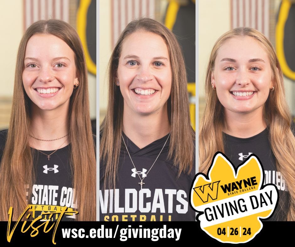 WSCWildcatSB's tweet image. Swing for the fences! FRIDAY is Giving Day at Wayne State College. 
Join us in supporting our Wildcats on and off the field! 
wsc.edu/givingday