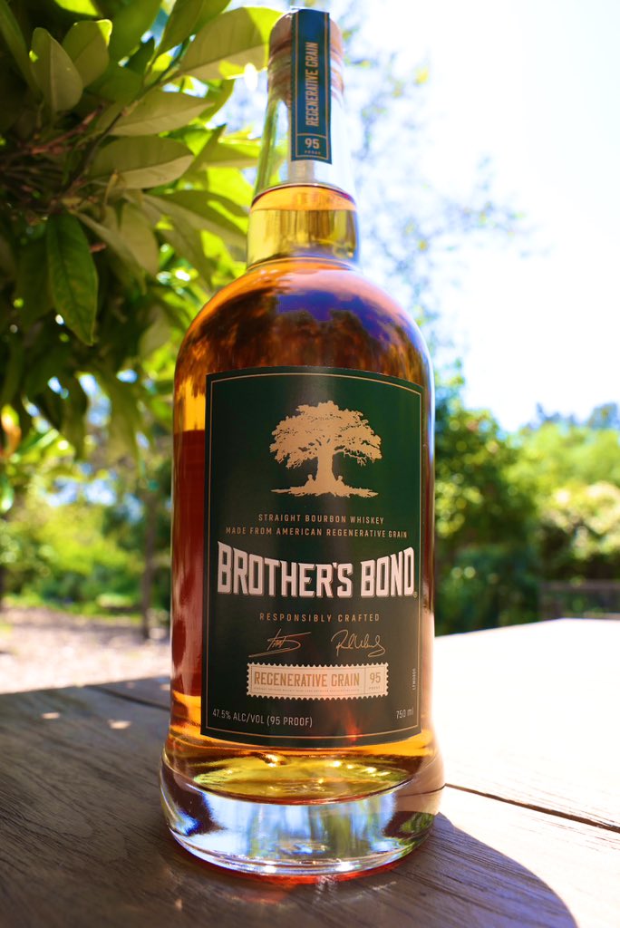 We did it! Wow. Say “Hello brother” to our @brothersbond REGENERATIVE AGRICULTURE STRAIGHT BOURBON WHISKEY. I’m beyond proud. I’m beyond excited. Info on our new distillery&my genius new partner coming soon.Delicious. Carbon sequestering. The way nature works best. Will you try?