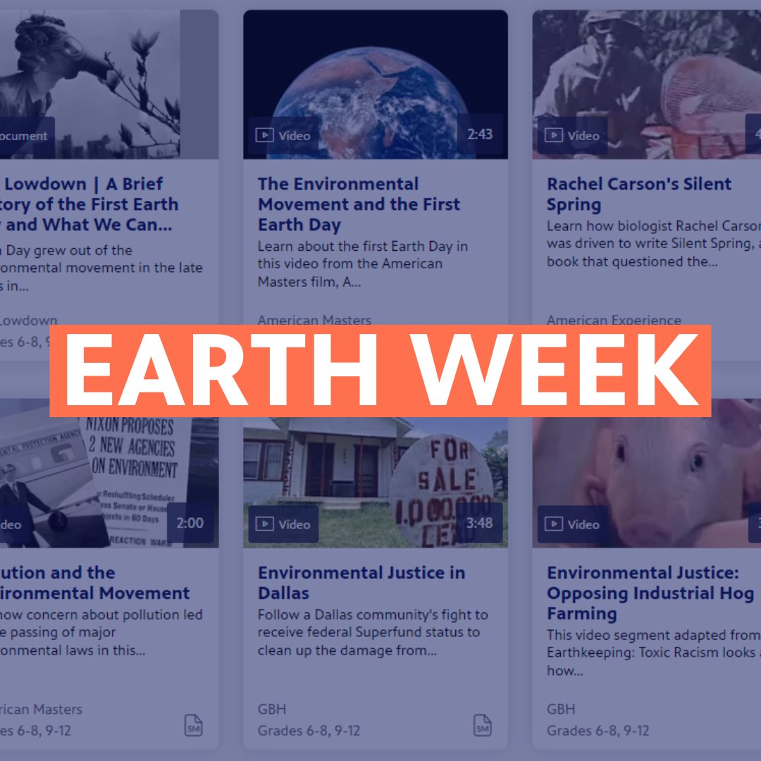 Bring environmental justice and awareness into your classroom this #EarthWeek with these videos, articles, and lesson plans from #PBSLearningMedia.📖