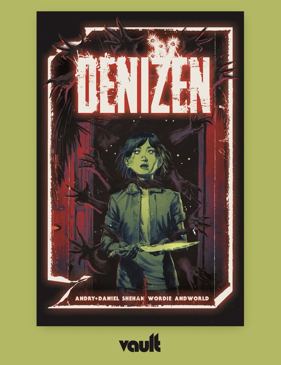 It’s the last day to preorder one of my favorite books we’ve ever published. 1 part family horror + 1 part desert horror DENIZEN is superlative. From @DBAndry, @TimDanielComics, @ChrisShehanArt, and @WordieJason. @thevaultcomics