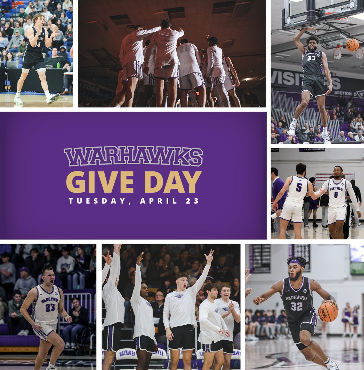 IT'S 24 HOURS OF GIVING FOR WARHAWKS GIVE DAY 2024! Help us support our student-athletes by giving to the UWW Men's Basketball program today! How it works: Visit the Donate tab on uwwsports.com > Select Men's Basketball on the 'Designation' drop-down > Donate!