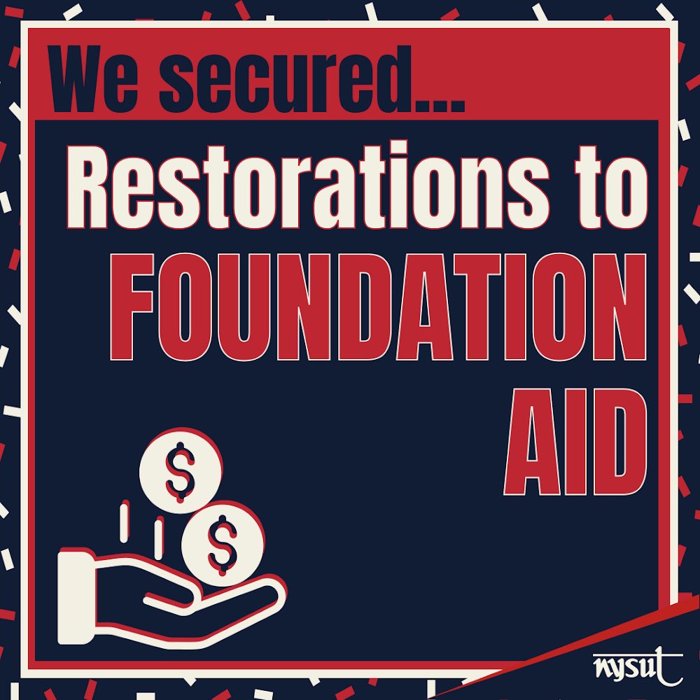 nysut's tweet image. “New York can and will lead the country with strong communities, engaged citizens and a world-class workforce,” said NYSUT President @MelindaJPerson. “Our union advocacy in this year’s state budget puts us on the road to do just that.” (2/3)