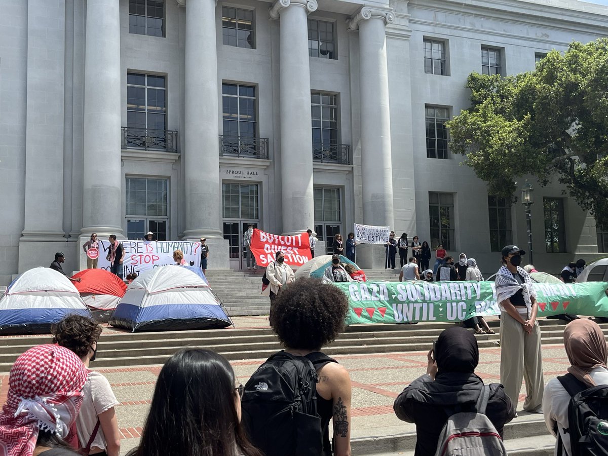 Their REI and Patagonia $400 tents are up at UC Berkeley! Who the fuck is funding these events??