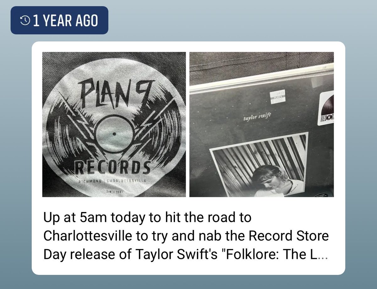 Apparently one year ago today I was participating in RSD23. I remember nabbing one for me and Daniel nabbed one for a friend of ours who was traveling. (FV..no gas charged 🤣🤣)

It was a good day. Better than the previous year where my local elected not to stock Taylor.