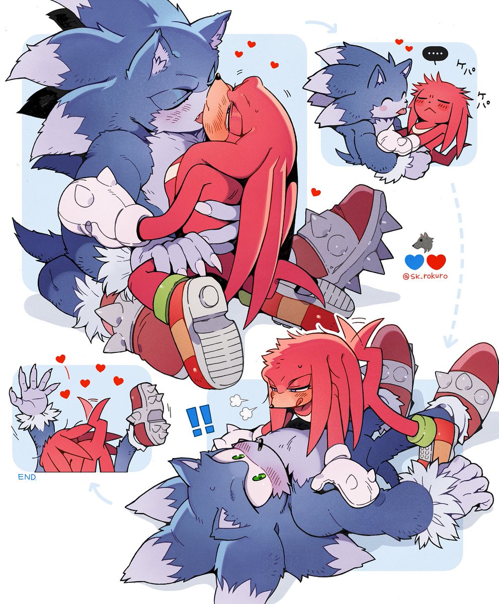 werehog x knuckles grooming💖 #werehog #sonknux