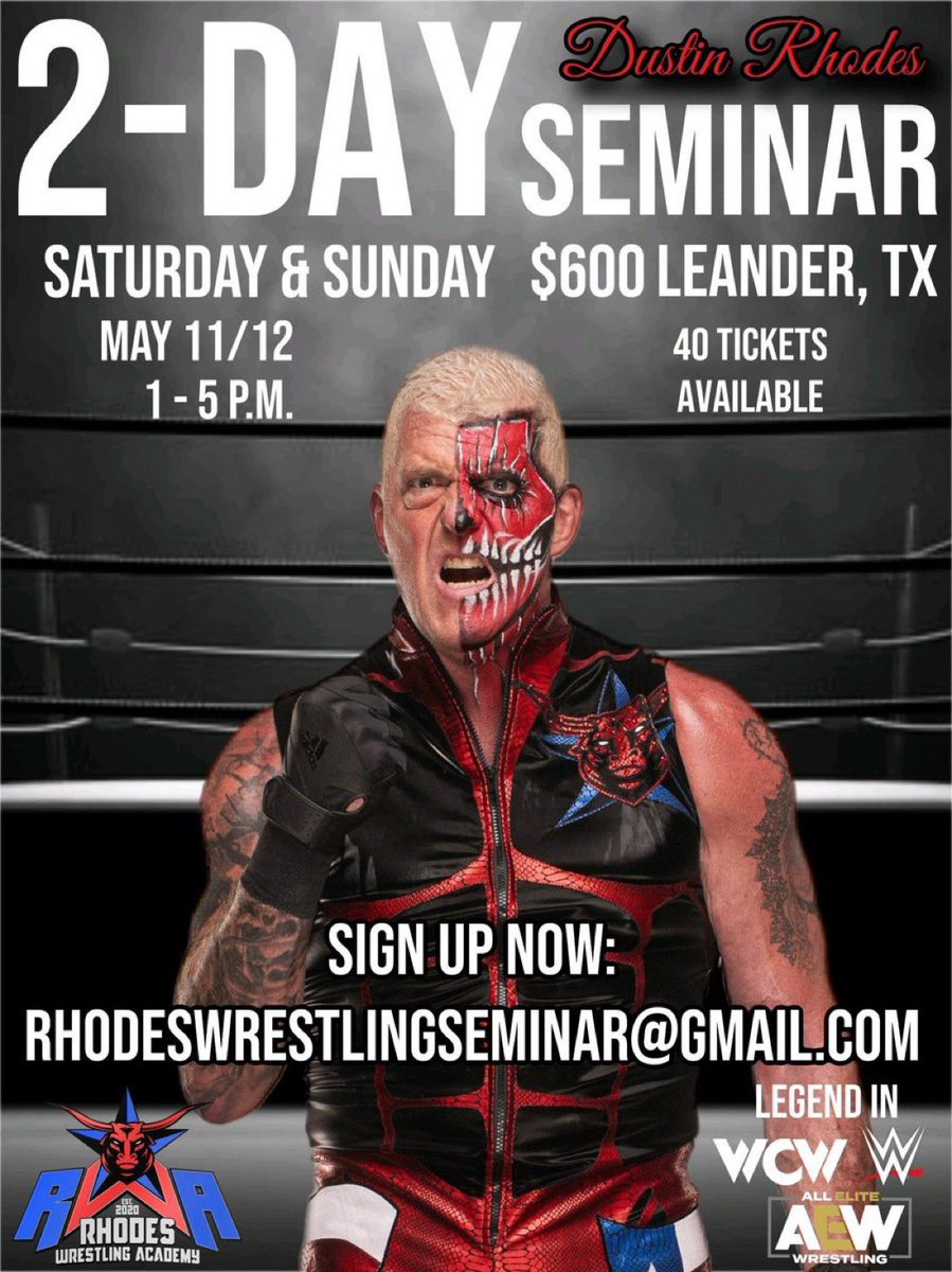 Hurry and grab your SPOT!!! Rhodeswrestlingseminar@gmail.com