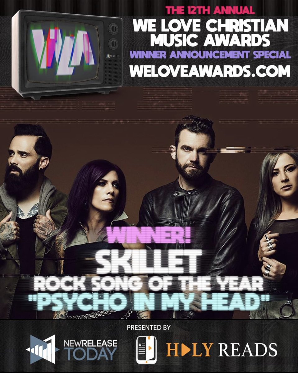 Thanks for making “Psycho In My Head” Rock Song of the Year at @WeLoveAwards 🤘🏼 y’all are the best and we can’t wait to rock with you this summer!