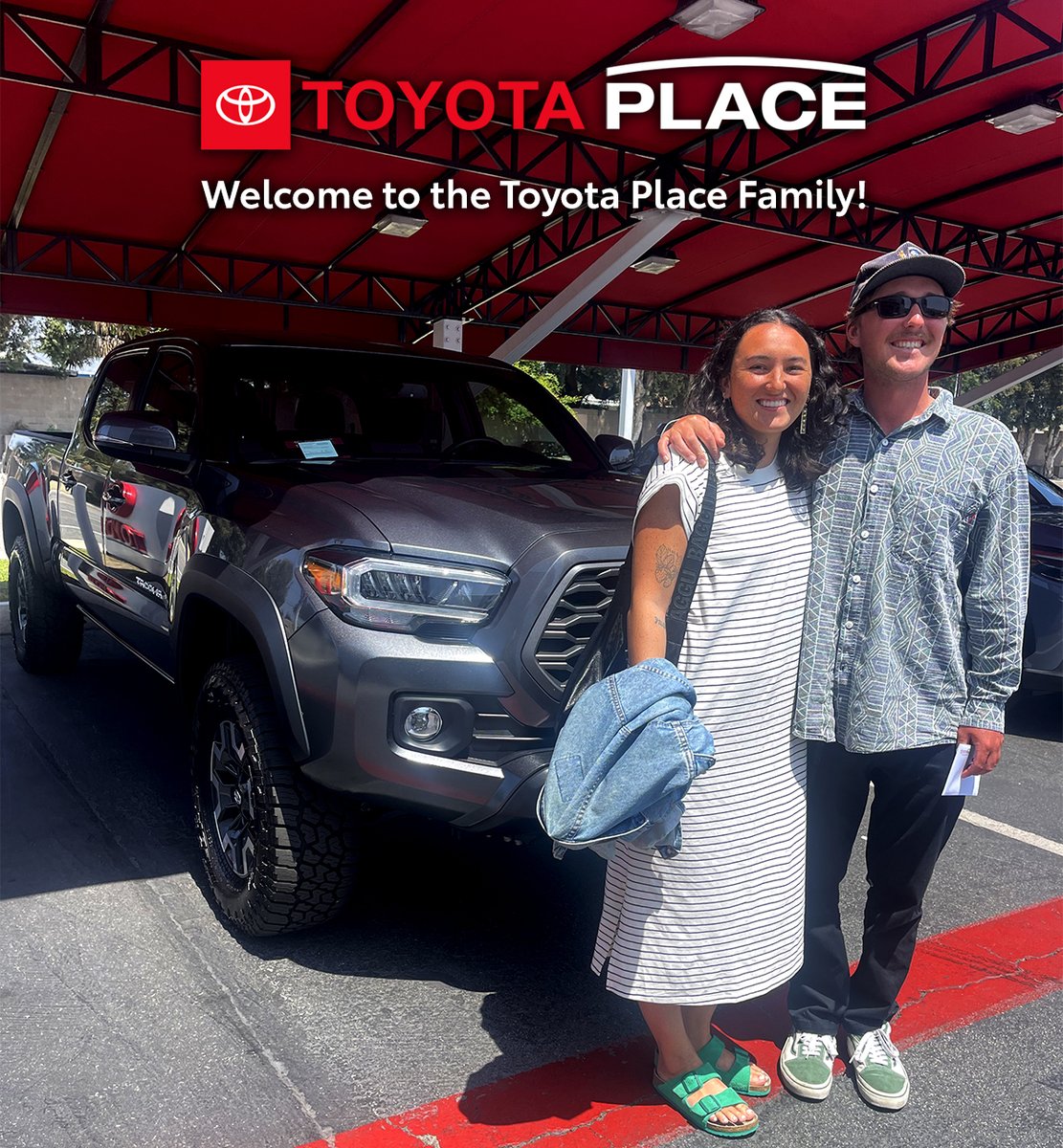 🎉🎉 Congratulations on your ❤️beautiful ❤️pre-owned Toyota 😍Tacoma. 🤗Thank you for choosing 😊Toyota Place in 🌴Orange County. We wish you many awesome 🌄adventures going places in your ❤️pre-owned Toyota #tacoma truck. #toyotaplace #usedcarsforsale