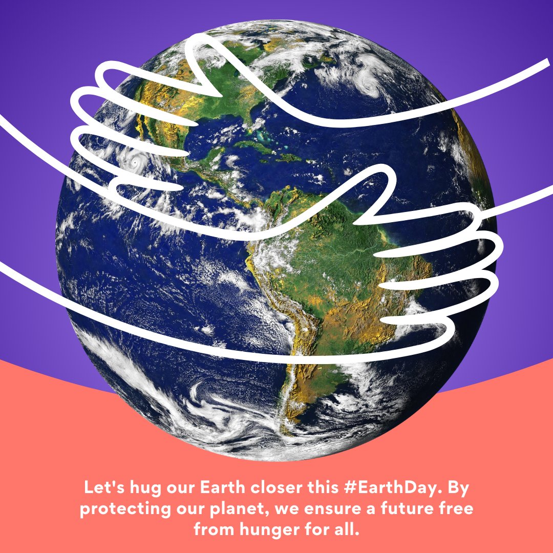 Big hug for our amazing planet! This #EarthDay, remember a healthy Earth means a full belly. Let's ditch the waste and embrace a future where everyone eats!

#EarthDay #FoodForAll