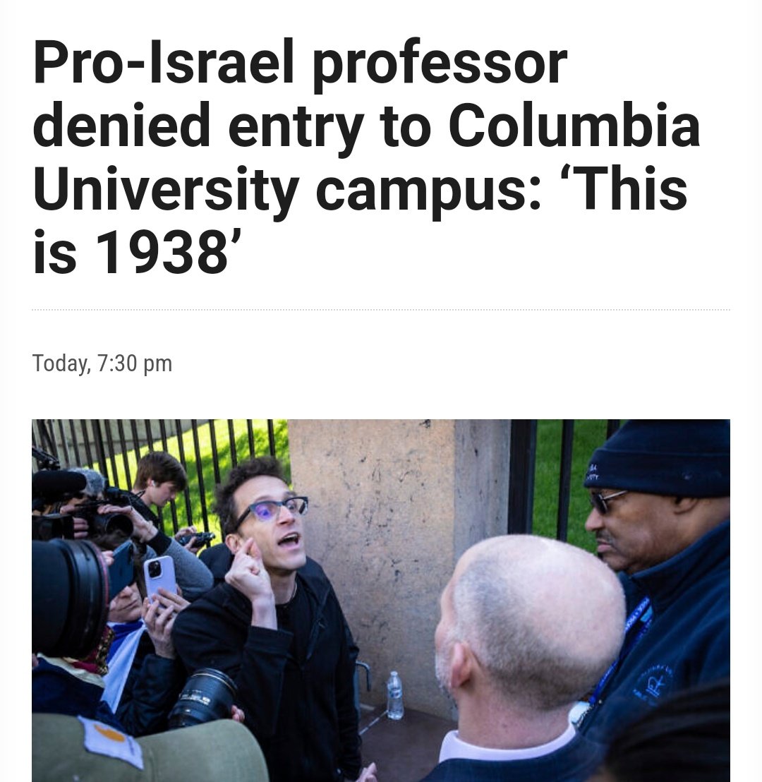 Jewish professors denied entry to @Columbia campus. Only pro-Hamas protesters allowed.