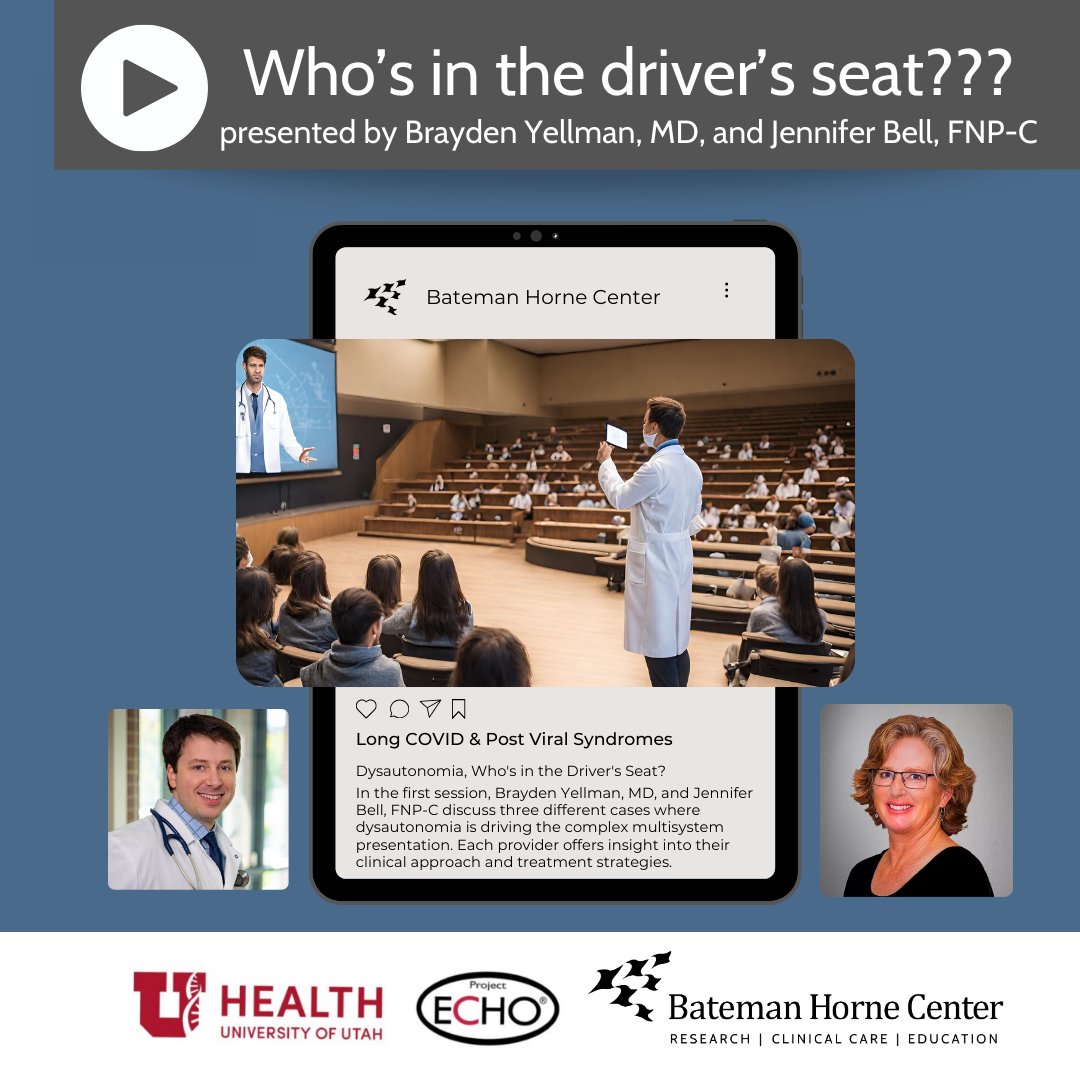 Long COVID & Post-Viral Syndromes ECHO Dysautonomia, Who's in the Driver's Seat? youtube.com/watch?v=qiG8xJ… This series is supported by the Open Medicine Foundation and the RFA State of Utah Long COVID 2023 Program. Thank you for your partnership and generous contributions.